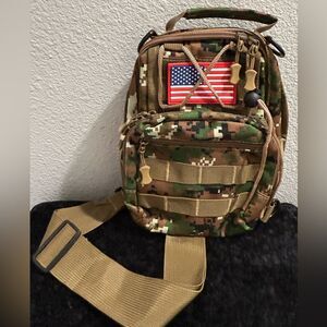 Tactical Sling Chest Bag | Camouflage Military Shoulder Pack | New